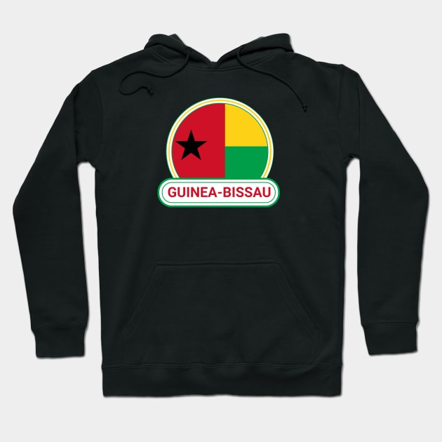 Guinea-Bissau Country Badge - Guinea-Bissau Flag Hoodie by Yesteeyear